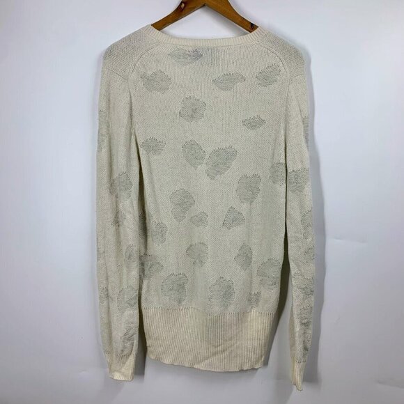 3.1 Phillip Lim Women's Ivory Floral Wool Cashmere Blend Contrast Sweater Size M - Picture 2 of 13